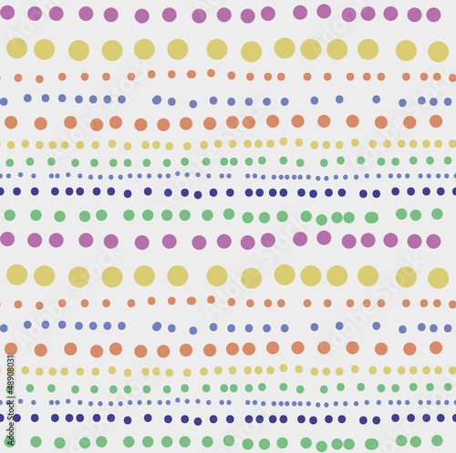 Nowoczesny obraz na płótnie Colorful seamless pattern with dots. Polka dot