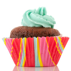 Chocolate cupcake with flower