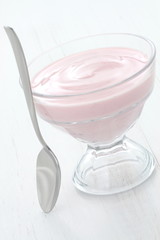 Wall Mural - Fresh strawberry yogurt