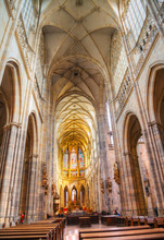 St. Vitus Cathedral Interior In Prague