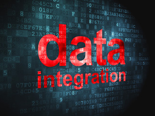 Wall Mural - Information concept: Data Integration on digital background