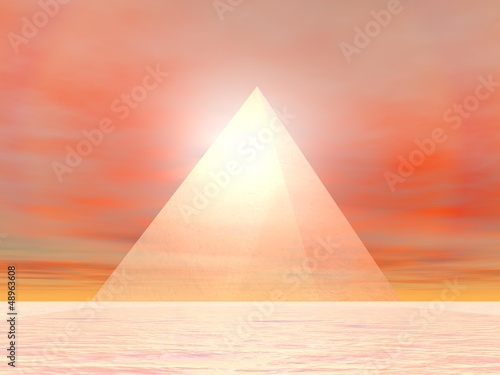 Board z aluminiowym obramowaniem Piramida do słońca - 3d render