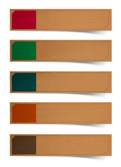 Poster - Cardboard paper banners / stickers / badges