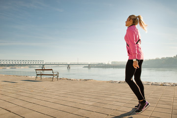 girl jogging