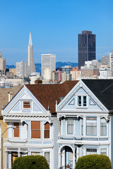 Wall Mural - view of San Francisco from Alamo Square