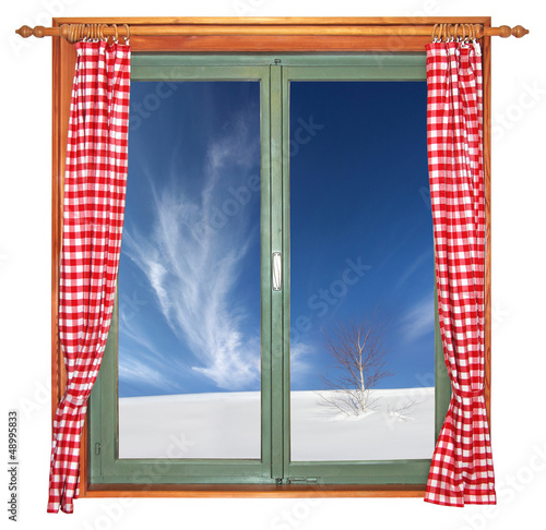 Plakat na papierze fotorealistycznym Zielony window2