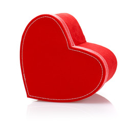 Sticker - Red heart-shaped present box