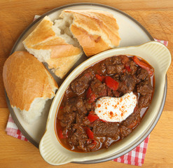 Sticker - Beef Stew with Crusty Bread