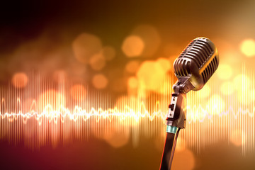 audio microphone retro style