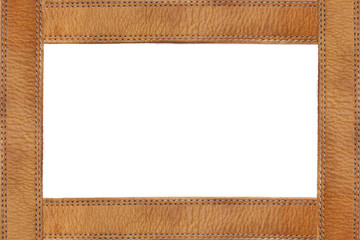 Leather frame with quilting