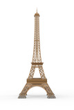 Fototapeta Boho - Eiffel Tower Isolated on White Background