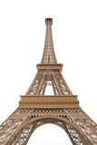 Fototapeta Boho - Eiffel Tower Isolated on White Background