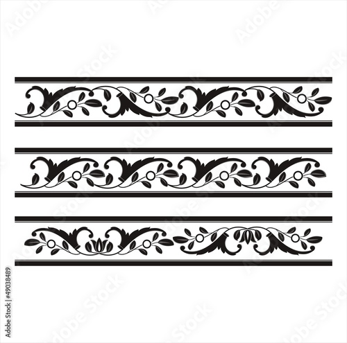 paisley floral border, textile , Rajasthan, royal India Stock Vector ...