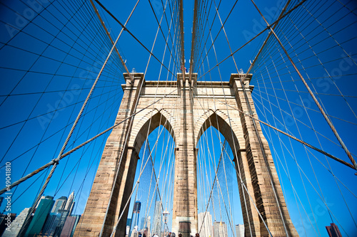 Nowoczesny obraz na płótnie Brooklyn bridge, New York City. USA.