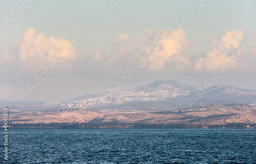 Board z aluminiowym obramowaniem Lake kinneret o świcie
