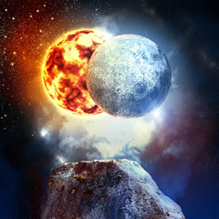 Wall Mural - image of planets in space