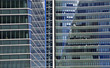 blue glass high rise building skyscrapers