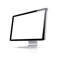 Aufkleber - Computer display isolated on white vector EPS10