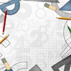 school math drawing tools background