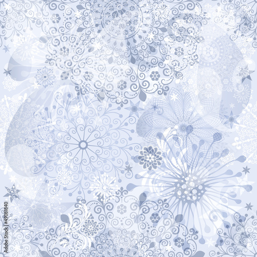 Tapeta ścienna na wymiar Christmas silvery seamless pattern