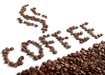 Wall Mural - coffee text