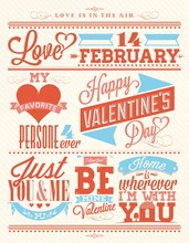 Happy Valentine's Day Typographical Background