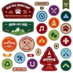 Wall Mural - scout badges