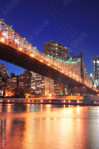 Plakat na papierze fotorealistycznym Most queensboro i manhattan