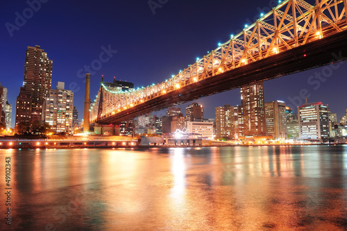 Plakat na papierze fotorealistycznym Most queensboro i manhattan