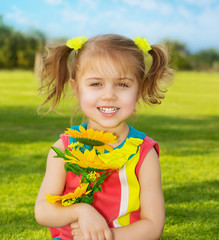 Wall Mural - Happy little girl