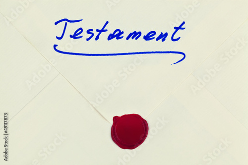 Plakat na zamówienie Testament in deutscher Sprache