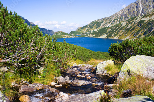 Fototapeta na wymiar Summer in 5 lakes valley in High Tatra Mountains