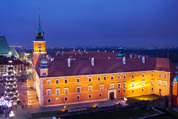 Poster - Royal Castle in Warsaw at Night