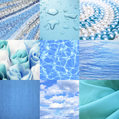 Blue collage