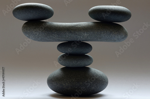 Foto-Doppelrollo - Zen Steinturm freigestellt (von Fotoschlick)
