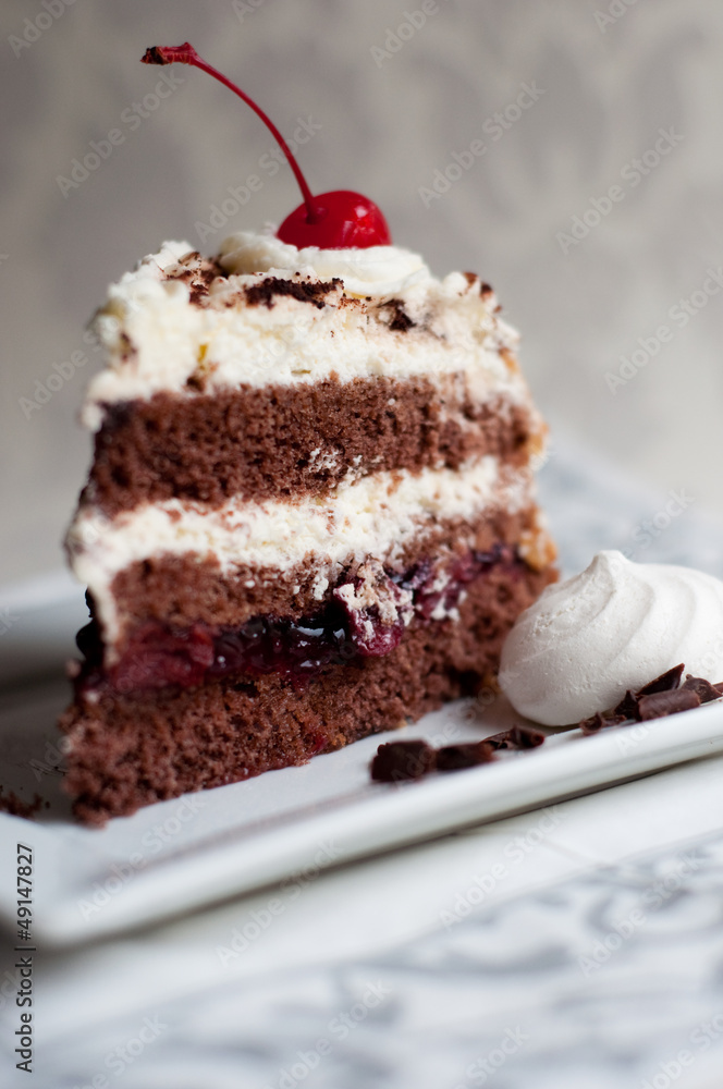Obraz na płótnie tort na talerzu w salonie