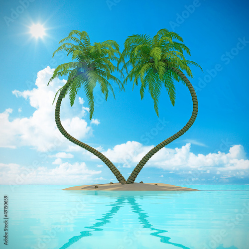 Herz Palmen Insel Strand Urlaub 3d Buy This Stock Illustration And Explore Similar Illustrations At Adobe Stock Adobe Stock