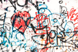 Fototapeta Fototapety dla młodzieży do pokoju - Painted wall with graffiti by frustrated vandal