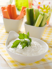 Sticker - vegetables with dip