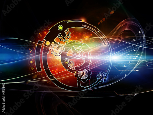 Obraz Dibond Digital Processing Stream