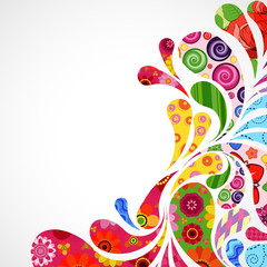 Aufkleber - Floral and ornamental item background.