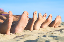 Feet Relax At Beach