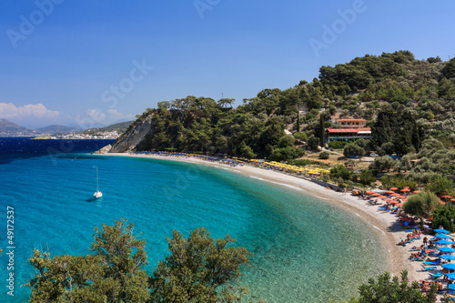 Obraz na płótnie canvas czteroczęściowy "tetraptyk" Plaża Tsamadou, Samos, Grecja