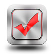 © Konrad Kerker - Validation, checked box aluminum glossy icon, button
