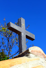 Stone cross background