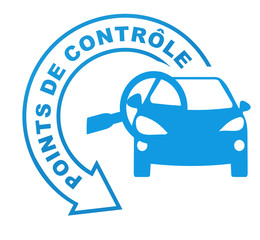Aufkleber - points de controle sur symbole bleu