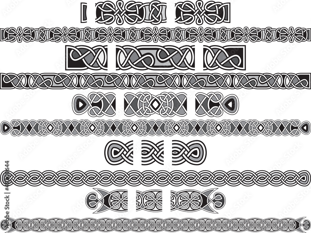 Celtic Patterns Poster Celtic patterns Stock Vector | Adobe Stock