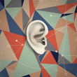 Futuristic grunge background with ear