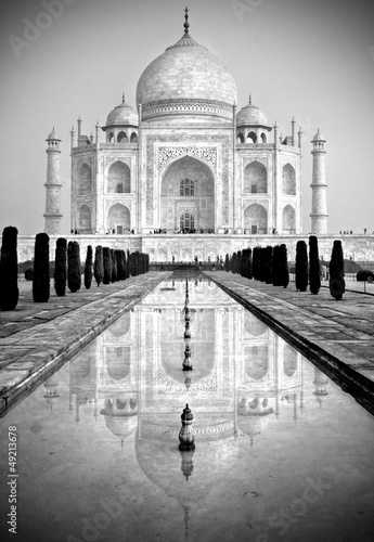 Naklejka dekoracyjna Taj Mahal, Agra, Uttar Pradesh, India.