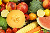 Fototapeta Kuchnia - Owoce z warzywami